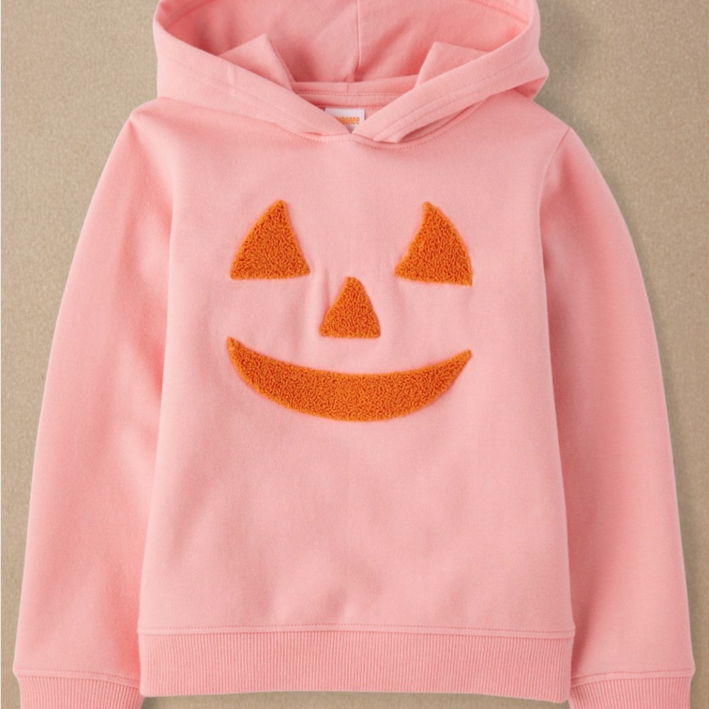 GYMBOREE Pink Hoodie with Pumpkin Face